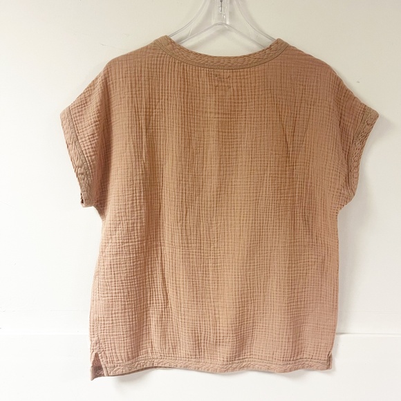 Faherty Dream Cotton Gauze T-Shirt 100% Organic Cotton Tops Oversized Boxy Fit - Picture 6 of 8